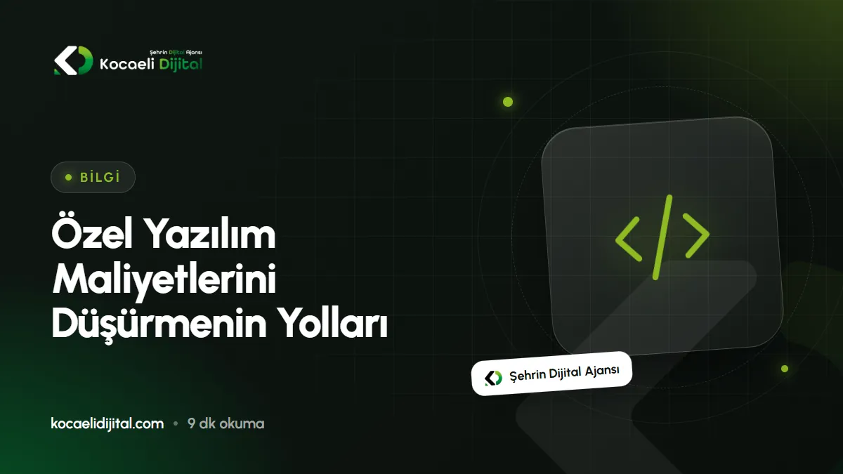 Özel Yazılım Maliyetlerini Düşürmenin Yolları